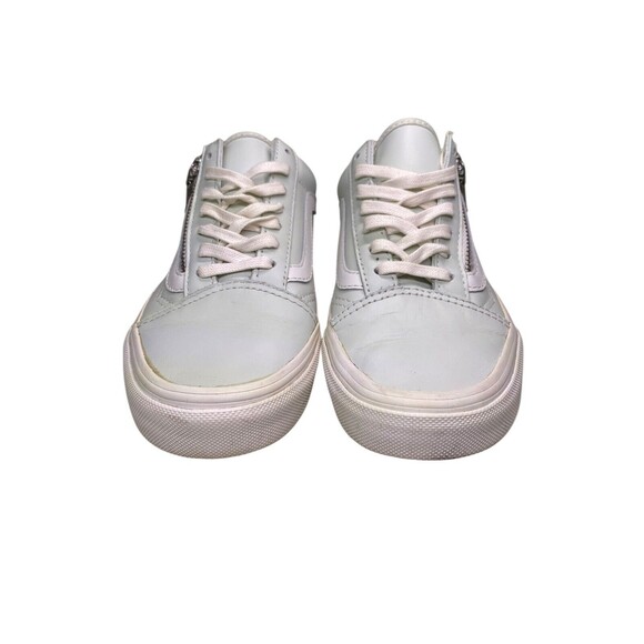 Vans Old Skool Zip Leather Shoes Mens 3.5 Womens 5.0 Zephyr Blue & Blanq White - Picture 12 of 16
